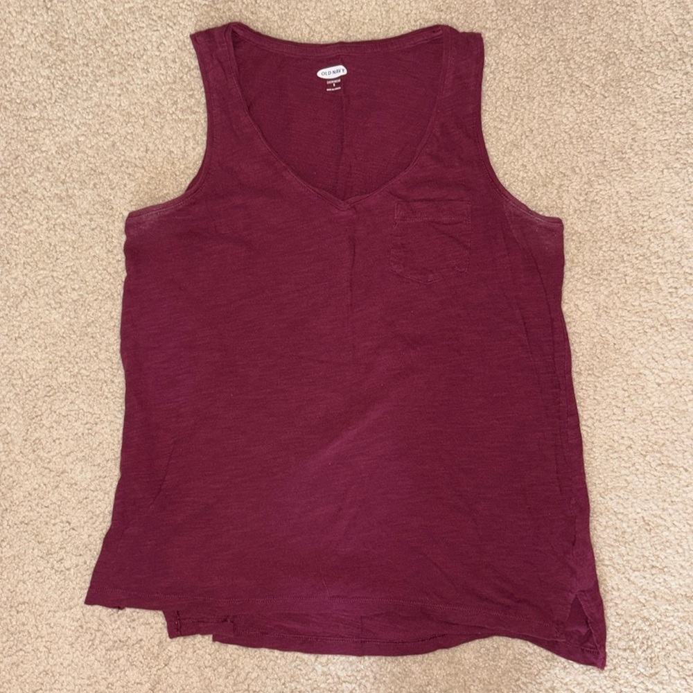 Old Navy EveryWear Maroon Tank Top, Women’s Size Small, Great Used Condition!